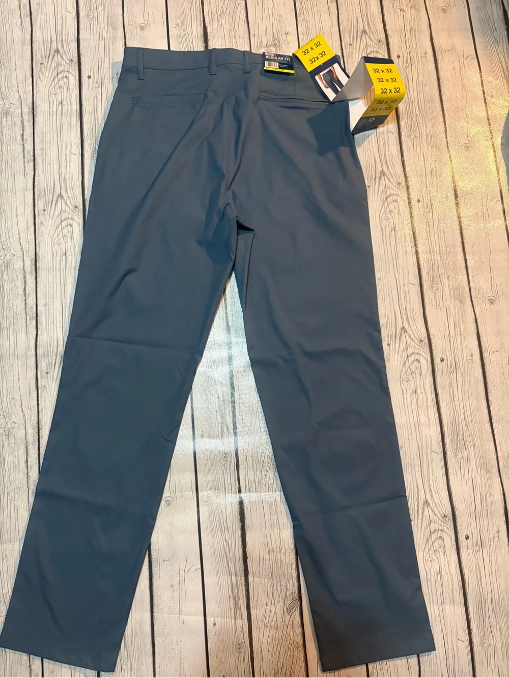 NWT 32 Degrees Cool Mens Regular Fit Stretch Pants 32x32 Blue Chino Tech